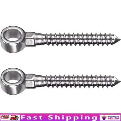 Premium Stainless Steel Gate Hinges Heavy Duty Screw Eye Non Welded 2 Pack New