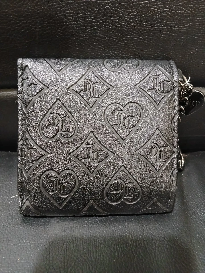 Juicy Couture Regaliz Good Times Mini Sobre Solapa Billetera Llavero Logo Corazón Foto 4 de 4