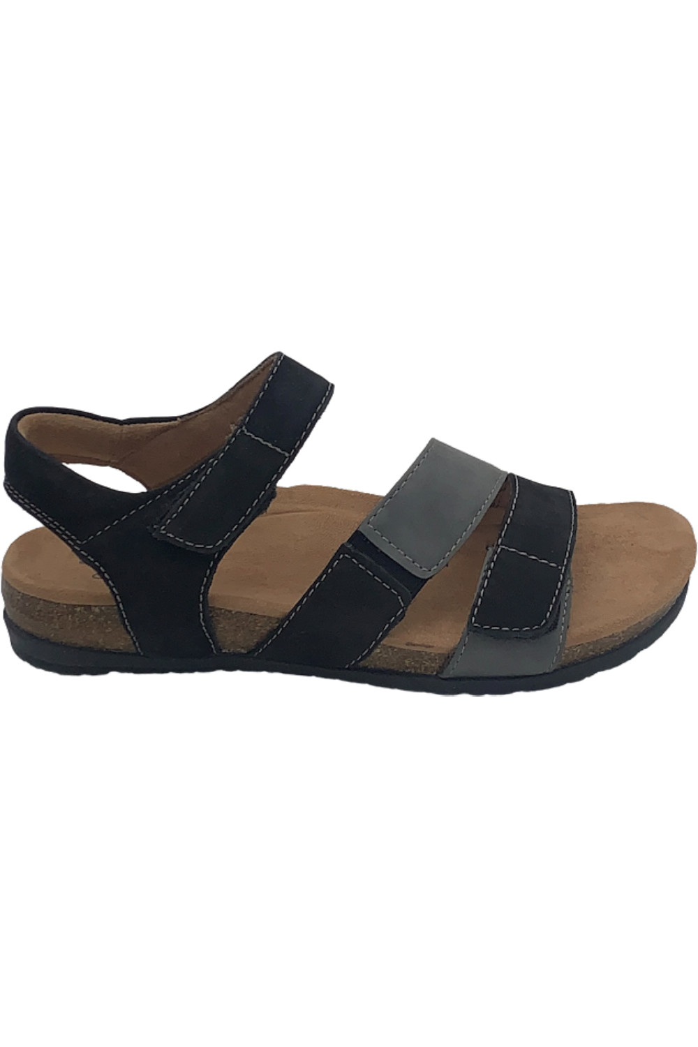 Регулируемые сандалии из нубука Earth Origins Orlene черного/серого цвета