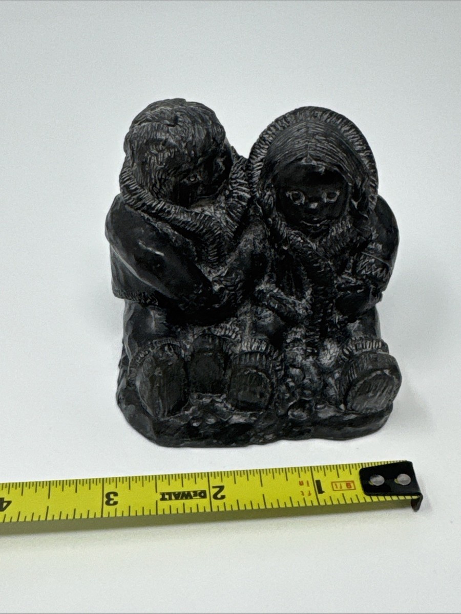 Vintage The Wolf Sculptures Hand Made Canada Children - A Wolf