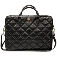 "Torba Guess Quilted 4G Na Laptopa 16\" - Czarna - Czarny Guess"