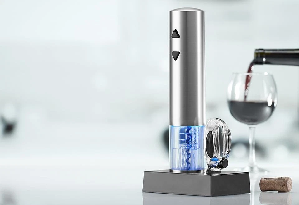 Rechargeable Wine Opener with Foil Cutter - Thumbnail 5