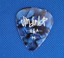 Premium Jim Dunlop Celluloid Medium Guitar Pick BLUE Pearloid