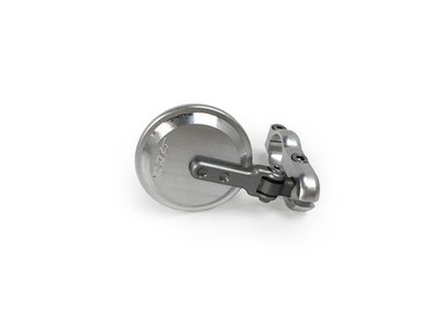 CRG Blindsight Folding For 2 In. Round Bar-End Mirror Silver With Folding Elbow