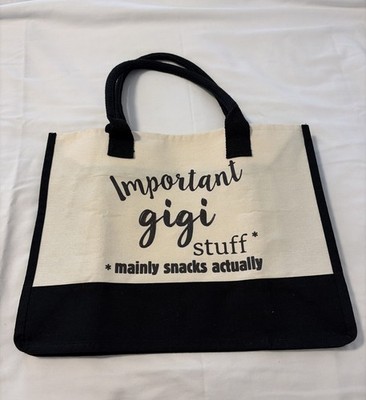 Gigi Gifts Tote Bag, Important Gigi Stuff Tote NWOT