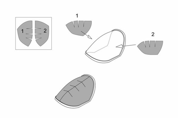 Brengun BRL72179 - 1:72 Me P1103 Rocket Fighter Canopy Mask (Brengun Kit) - Neu-image