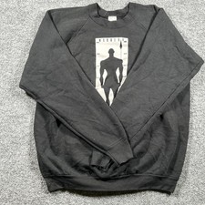 Fruit of the Loom Sweatshirt Mens Size XL Black Warrior Graphic Vintage USA Made