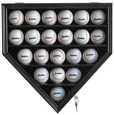 DisplayGifts Baseball Display Case Baseball Holders for Balls Display with 21...