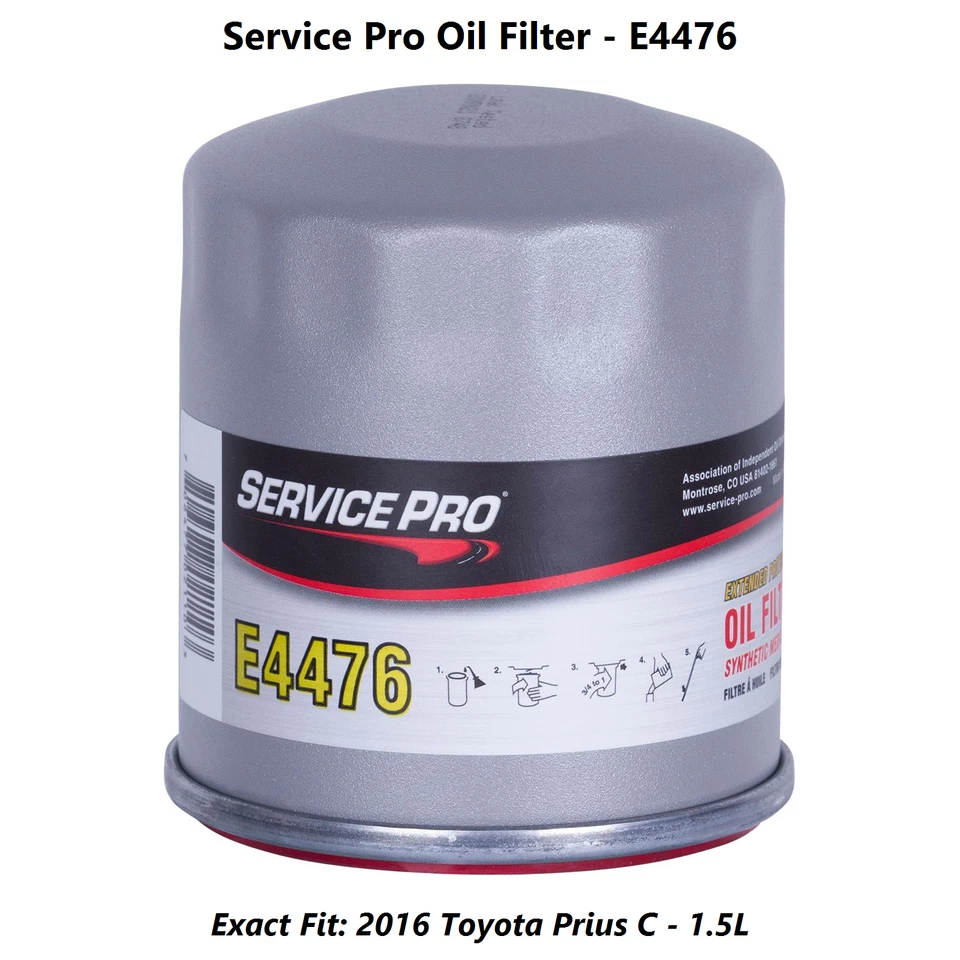 2016 Toyota Prius C 1.5L Complete Oil, Air & Cabin Filter Kit (0W-20) Foto 3 de 4