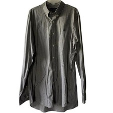 ralph lauren shirt men xl long sleeves blue w...