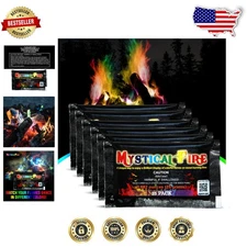 Enchanted Flames Fire Color Packets 25ct - Multi-Color Magical Fun for Fire Pit