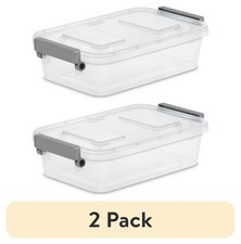 Modular 2.7 Quart Small Latching Storage Bin, Clear Plastic Storage Container