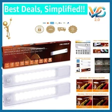Rechargeable Under Cabinet Lights 8 Inch Motion Sensor LED 2 Pack New
