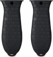 Thinp 2 Pcs Silicone Handle for Cast Iron Skillet, Cast Iron Handle Cover Non-Sl