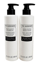 Bundle Crabtree Evelyn Gardeners Herbal Renewal SHAMPOO BODY WASH 15.2oz