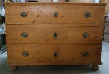 Antik massiv Fichte Holz Kommode Schubladenschrank Anrichte Schrank Sideboard