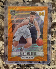 2021 Panini Prizm Draft Flashback Orange Wave #55/75 Franz Wagner RC MICHIGAN