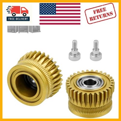 Nickel-Plated 3D Printer Extruder Gears for K1 and Ender-3 Models