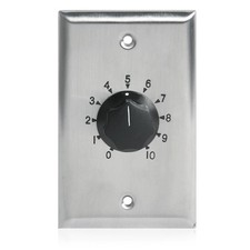 Atlas 10 Watt Single Gang Stainless Steel 70.7V Commercial Attenuator AT10 - FIN
