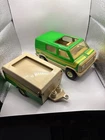 Vintage 1970s  Tonka Van and Popup Camper Trailer