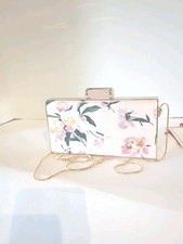 Women LuxuryCarolina Herrera Clutch Silk Floral  Evening Handbag NWT