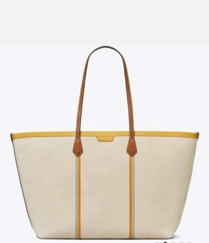 TORY BURCH PERRY CANVAS OVERSIZED TOTE $598 | eBay
