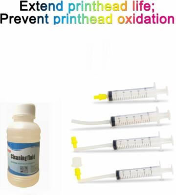 Unblock Print Head Nozzles for Epson Canon HP Printer Cleaning Cleaner Flush