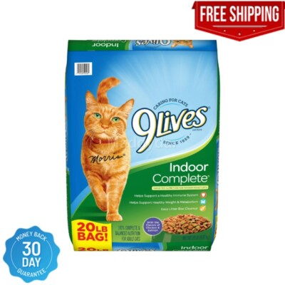 9Lives Daily Essentials Dry Cat Food, 20-Pound (Flvr of Salmon,Chicken & Beef)