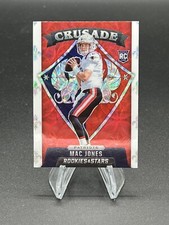 Mac Jones Rookies and Stars Crusade Red Scope Ice Prizm CR-24