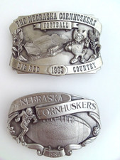 VINTAGE 1983 1984 NEBRASKA CORNHUSKERS FOOTBALL SEASON SISKIYOU BELT BUCKLES