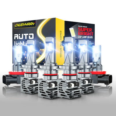 H7+H7+H11 Combo Mini LED Headlight Bulb High Low Beam fog Light 6000K Lamp Bulbs