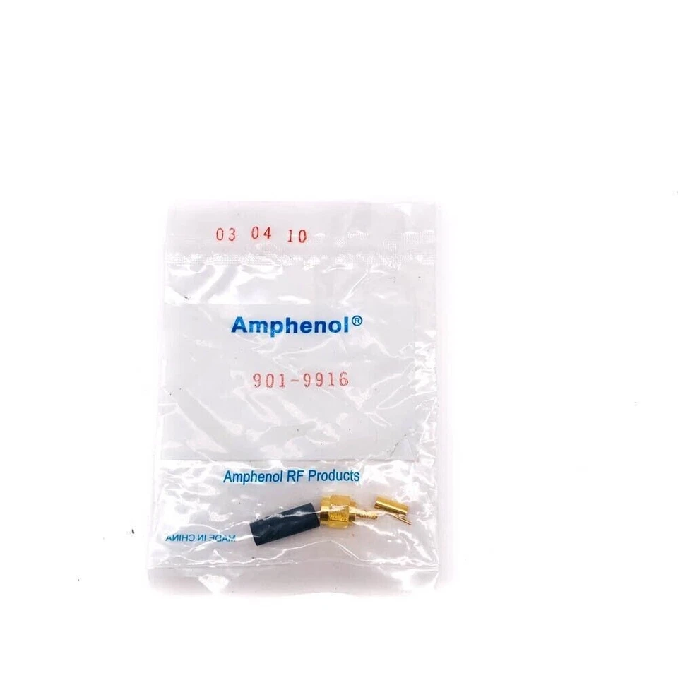 Amphenol 901-9916 RF Coaxial SMA Straight Crimp Plug 12.4 GHz 50 Ohm - Image 3 of 4