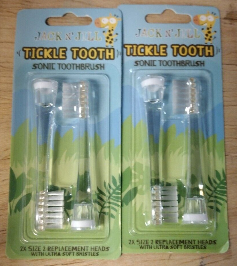 Jack N' Jill Replacement Heads Sonic Toothbrush Tickle Tooth
