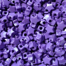 Star Beads Purple Large Hole Pony Beads Made in USA
