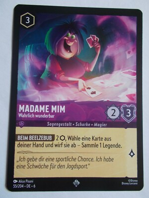 Disney Lorcana Karte Azurblaues Meer 55/204 MADAME MIM