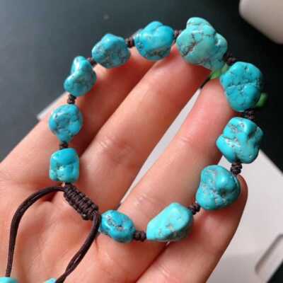 Natural Jadeite Jade Cylinder Beads Necklace 18inch Handmade Party Bangle Trendy