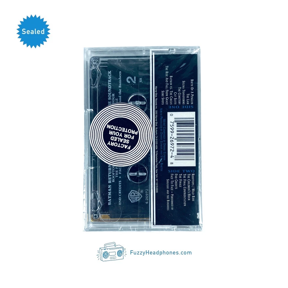 Batman Soundtrack Score Cassette Tape (1989) Danny Elfman SEALED - Image 2 of 4