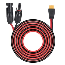 12 AWG 20 ft XT60 Female to Solar Connector Solar Panel Extension Charging Cable