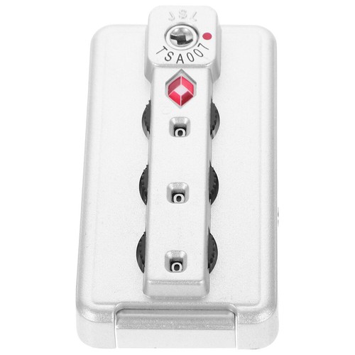 Small Customs Code Lock Practical Password Lock for Bags and Suitcases (Silver)