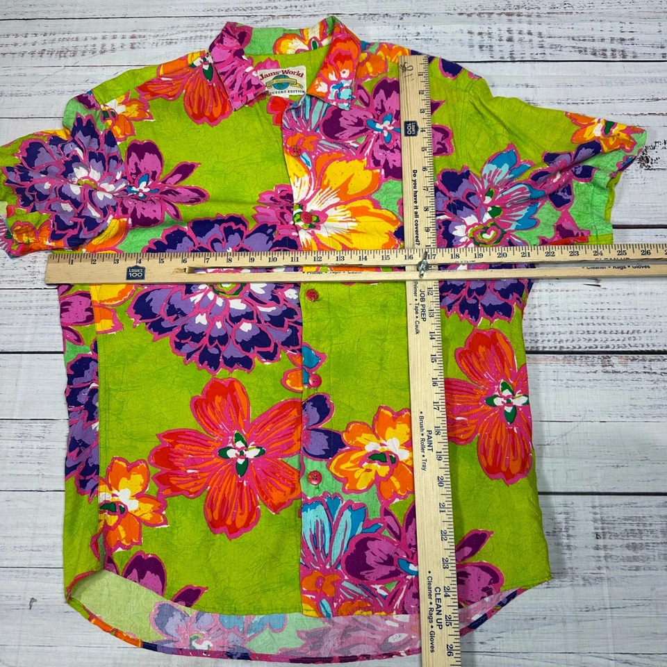 Camisa Floral De Colección Jams World Para Hombres 30 Aniversario Edición Coleccionista Talla S Verde Foto 2 de 4