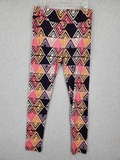 NEW LulaRoe Multi Colored Abstract Pattern Tall Curvy Leggings