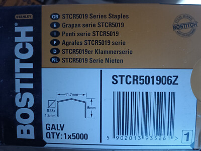bostitch klammern STCR50190 5000 Stück