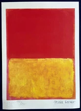 Mark Rothko Lithograph COA Original Signed Op And Numbered [Willem.De.Kooning]