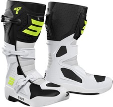 STIVALI MOTO CROSS ENDURO BOOTS SHOT RACE 6 WHITE YELLOW NEON GIALLO FLUO TG 43