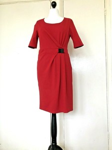 petite red dresses with sleeves