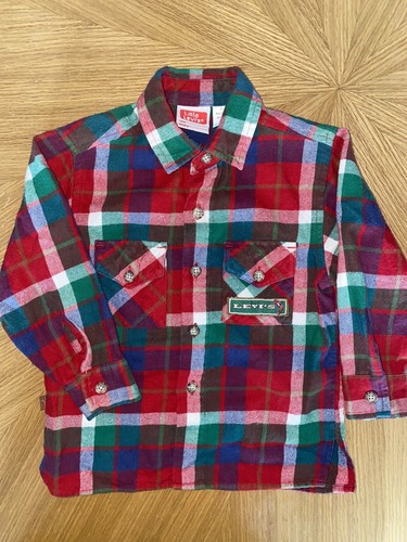 Vintage Levis Rojo a Cuadros Camisa De Franela Levis Niño Del Niño Pequeño  Tamaño 2T | eBay