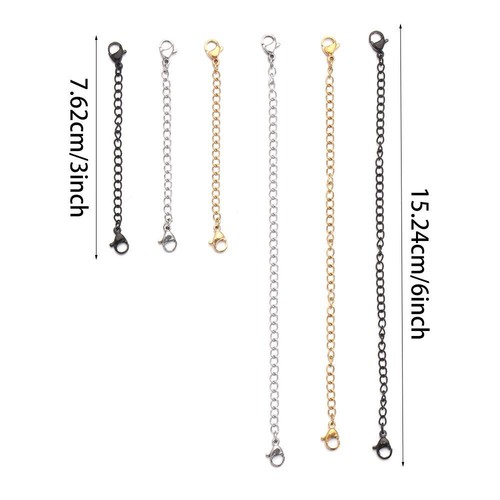 Accessories DIY Necklace Bracelet Lobster lock Extender /Safety Chain Extender - Picture 10 of 15