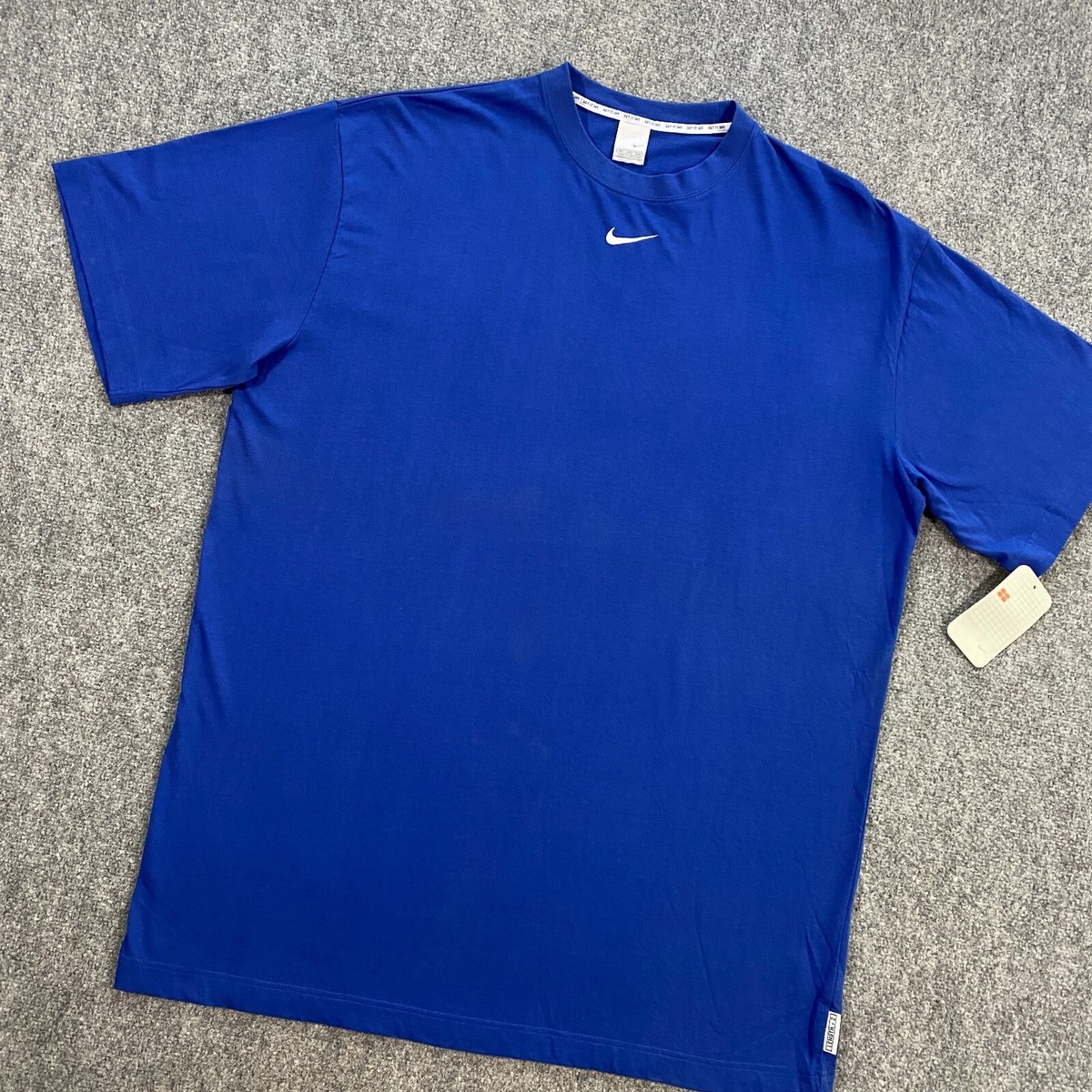 VINTAGE Nike Center Swoosh 2003 T-Shirt Adult 3XL Length + 2 Royal