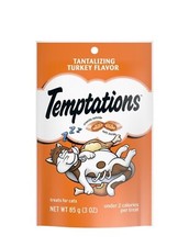 Temptations Classic Crunchy and Soft Turkey Flavor Cat Treats 3 oz- Pack of 6