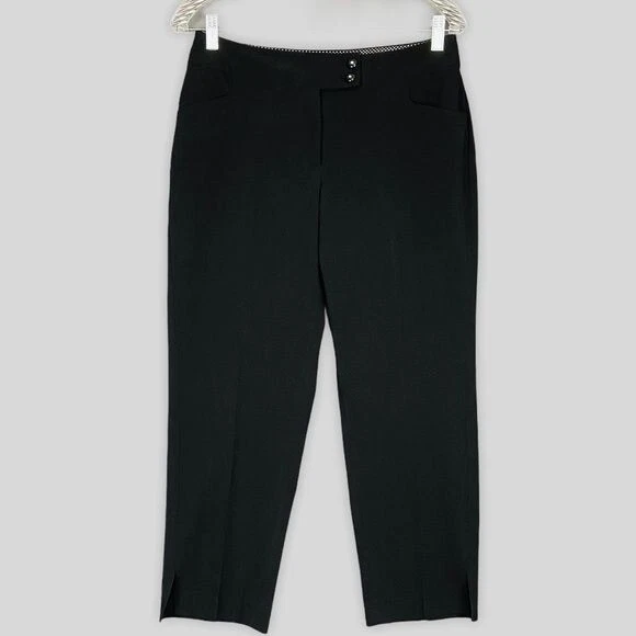 White House Black Market WHBM Womens Black Crop Capri Pants Stretchy size 8
Opens in a new window or